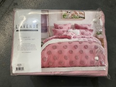 L'Avenue Harley Pink Quilt Cover Set - King - 2