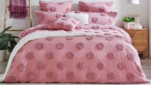 L'Avenue Harley Pink Quilt Cover Set - King