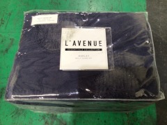 L'Avenue Harley Navy Quilt Cover Set - King - 4