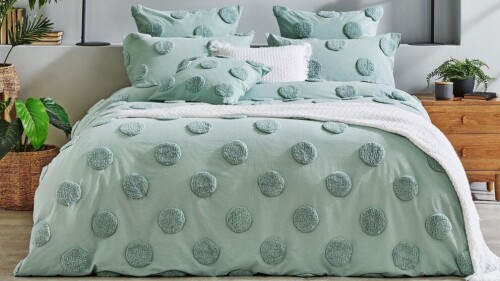 L'Avenue Harley Seafoam Quilt Cover Set - Queen