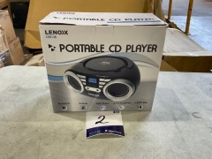 Lenoxx Portable CD Player (Black) 4W Speaker with AM/FM Radio & AUX In CD813B - 3