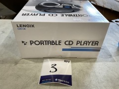 Lenoxx Portable CD Player (Black) 4W Speaker with AM/FM Radio & AUX In CD813B - 6