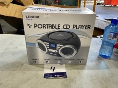Lenoxx Portable CD Player (Black) 4W Speaker with AM/FM Radio & AUX In CD813B - 2