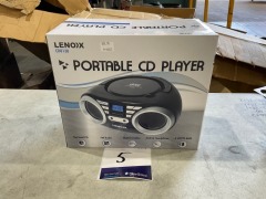 Lenoxx Portable CD Player (Black) 4W Speaker with AM/FM Radio & AUX In CD813B - 2