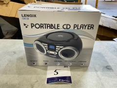 Lenoxx Portable CD Player (Black) 4W Speaker with AM/FM Radio & AUX In CD813B - 3