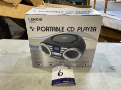 Lenoxx Portable CD Player (Black) 4W Speaker with AM/FM Radio & AUX In CD813B - 3