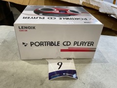 Lenoxx Portable CD Player (Red) 4W Speaker with AM/FM Radio & AUX CD813R - 6