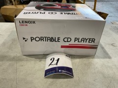 Lennox Portable CD Player (Red) 4W Speaker with AM/FM Radio & AUX CD813R - 6