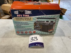 True Sounds 80s Funk Portable Radio & Cassette Player - 3