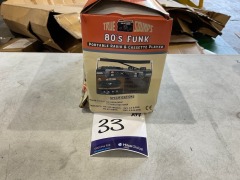 True Sounds 80s Funk Portable Radio & Cassette Player - 4