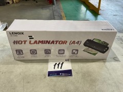 Lenoxx Laminator Hot 80 125 Micron Black A4 LA-3306 - 2