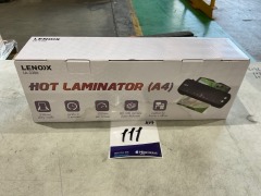 Lenoxx Laminator Hot 80 125 Micron Black A4 LA-3306 - 3