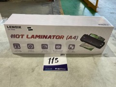 Lenoxx Laminator Hot 80 125 Micron Black A4 LA-3306 - 2