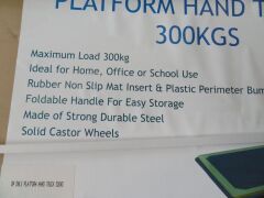 Platform Hand Trolley, 300kg capacity, Platform 900x600mm. New in Box. - 3