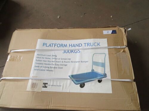 Platform Hand Trolley, 300kg capacity, Platform 900x600mm. New in Box.
