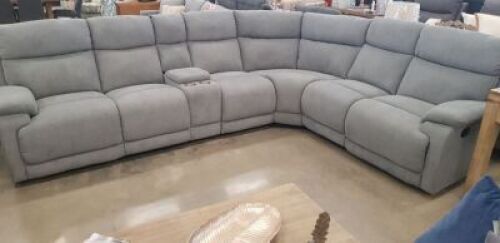Lagoona Corner Lounge with Electric Recliners and Multimedia Outlets - Storm