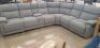 Lagoona Corner Lounge with Electric Recliners and Multimedia Outlets - Storm