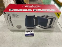 Sunbeam Chic Collection Breakfast Kettle and Toaster Pack - Blue - 2