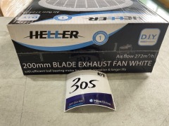 Heller 200mm Blade Exhaust Fan - White HBBF200W - 4