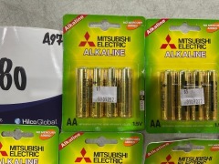 Packs of AA and AAA Alkaline Batteries - 5