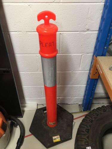 29 x Moulded Plastic Safety Bollards with Bases