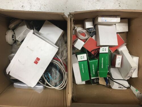 2 x Boxes Assorted Electrical Components, Detectors, Transformers