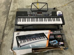 Precision Audio 61 Key Full Size Electronic Keyboard Light Up Keys with Note Stand - 2
