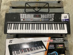Precision Audio 61 Key Full Size Electronic Keyboard Light Up Keys with Note Stand - 3