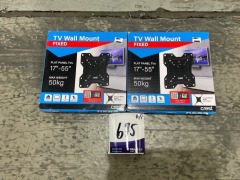 2x Crest Fixed TV Wall Mount - 17 inch - 55 inch MFP44F - 2