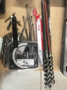 Lot Assorted Drill Bits, Hacksaw and Saw Blades