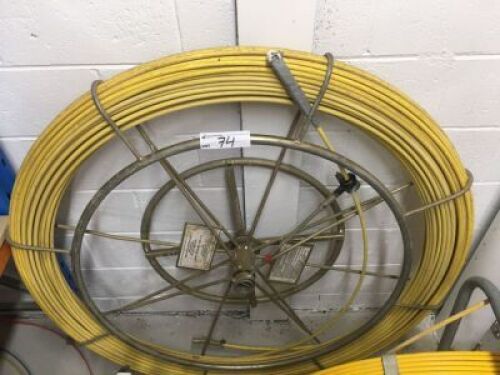 Portable Retractable Duct Snake in Steel Framed Reel