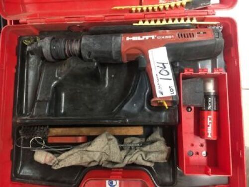 Hilti Portable Explosive Direct Fastening Tool Model: Dx351 in Carry Case
