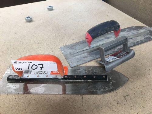2 x Assorted Concreters Trowels and Edging Tool