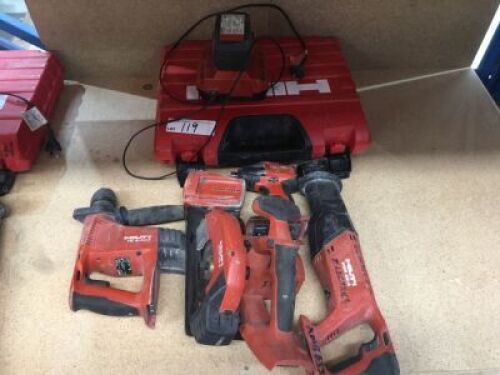 Hilti Combination Portable Battery Electric Circular Saw, Demolition Drill, Reciprocating Saw, Tech Screw Drill