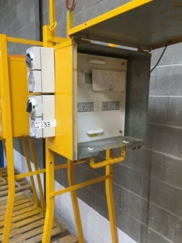 Steel Framed 240v and 415v Temporary Switchboard Cabinet on Stand