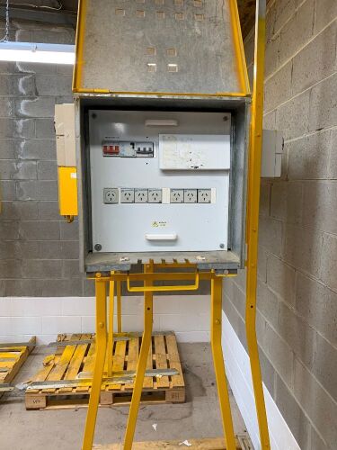 Steel Framed 240v and 415v Temporary Switchboard Cabinet on Stand