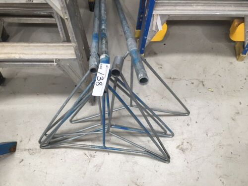 3 x Steel Framed Cable Reel Out Stands