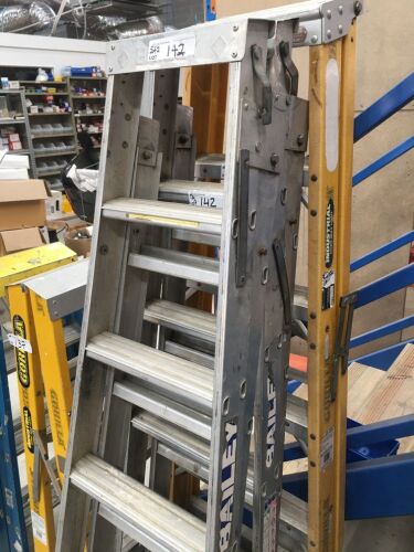 2 x Aluminium Framed 1.8m Step Ladders