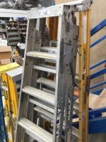 2 x Aluminium Framed 1.8m Step Ladders