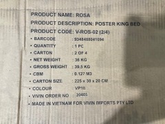 Rosa 4 Poster King Bed - 9