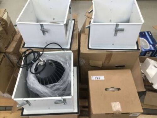 8 x Assorted High Bay Light Fittings and Brackets