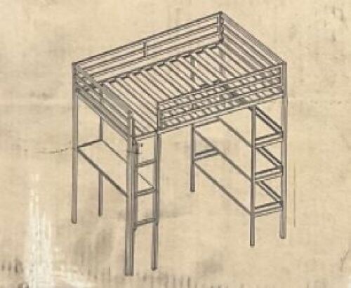 DNL King Single Bunk Bed Parts (Incomplete)