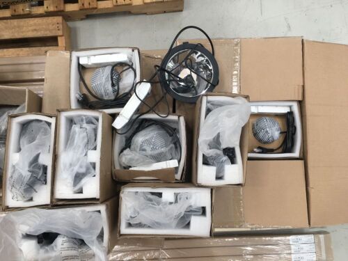 Large Quantity Assorted Lighting Track, Assorted Down Lights, Fluorescent Light Fittings Etc