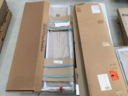 9 x Assorted Fluorescent Light Fittings and Brackets