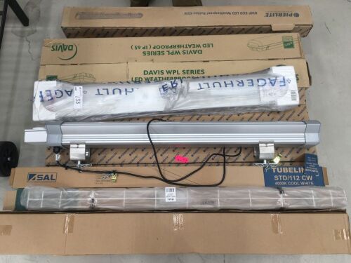 12 x Assorted Fluorescent Light Fittings and Brackets