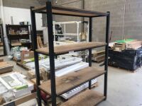 5 x Bays Heavy Duty Steel 4 Tiered Stock Shelves