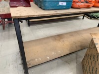 Steel Framed Timber Topped 2 Tiered Work Bench