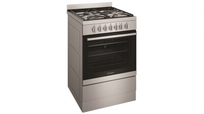 Westinghouse 600mm Dual Fuel Freestanding Cooker with 4 Burner Gas Cooktop - Stainless Steel