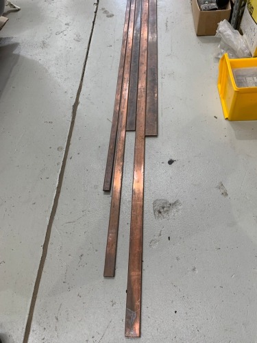 5 x Lengths Copper Buzz Bar, 2.5m To 4m X 5mm