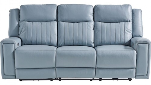 Jenolan 3 Seater Leather Powered Recliner Sofa - Ice Blue CBECJEN3EEICB